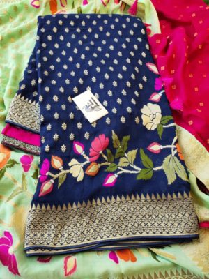 Banarasi soft pattu sarees with blouse (8)