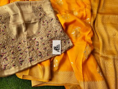 Banarasi soft silk sarees with blouse (12)