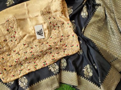 Banarasi soft silk sarees with blouse (3)