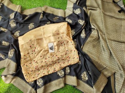 Banarasi soft silk sarees with blouse (4)