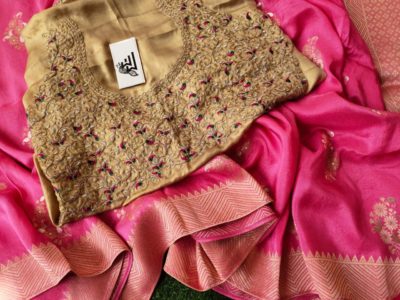 Banarasi soft silk sarees with blouse (7)