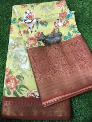 Cotton silk sarees with contrast blouse (5)
