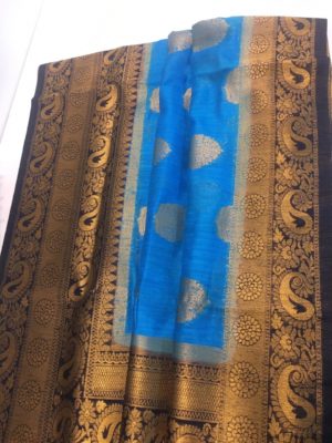 Designer fancy semi jute tussar sarees (1)