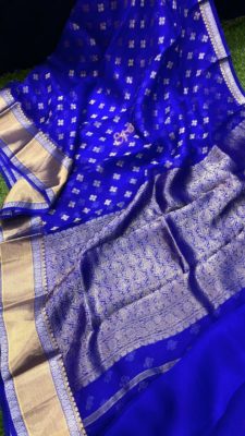 Fancy shades of organza sarees with blouse. (17)