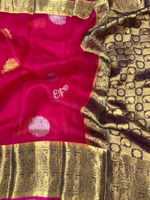 Fancy shades of organza sarees with blouse. (31)