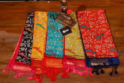 Kalamkari jute sarees with antique borders (1)