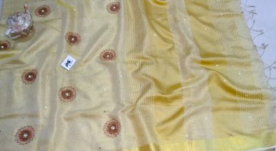 Latest embroidary tissue linen sarees (8)