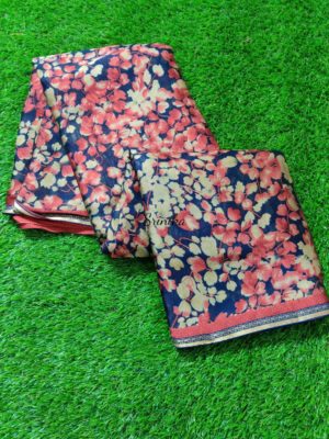 Latest floral chiffon sarees with border (7)