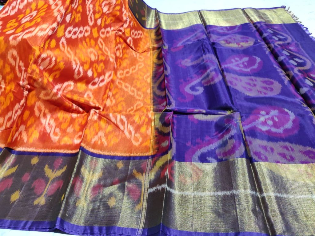 Latest ikkat sico sarees with border and blouse | siri designers