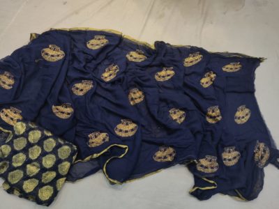 Latest pure chiffon with panwari work sarees (13)