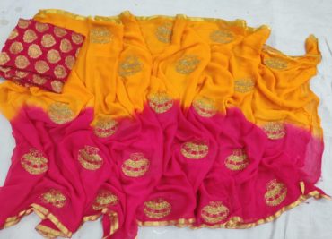 Latest pure chiffon with panwari work sarees (3)
