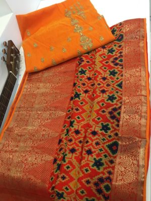 Latest pure patola paithani sarees with blouse (30)