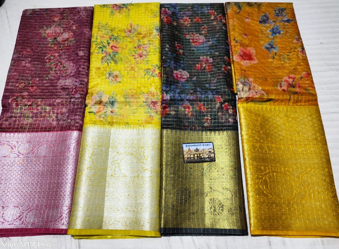 New arrivals of banaras handloom organza sarees | siri designers