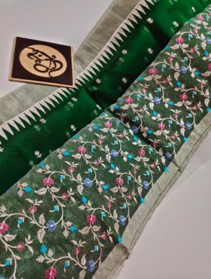 Pure banaras kora embroidary sarees (8)