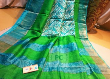 Pure ghachi tussar block printed sarees (2)