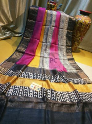 Pure ghachi tussar block printed sarees (3)