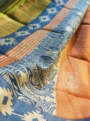 Pure ghachi tussar block printed sarees (8)
