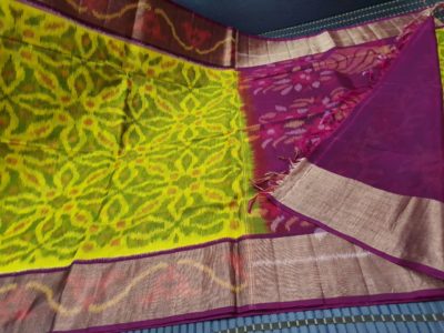 Pure handloom ikkat design sico sarees (4)