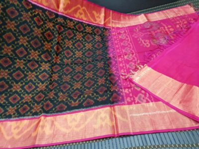 Pure handloom ikkat design sico sarees (5)