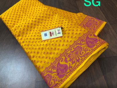 Pure handloom silk crepe sarees with blouse (4)