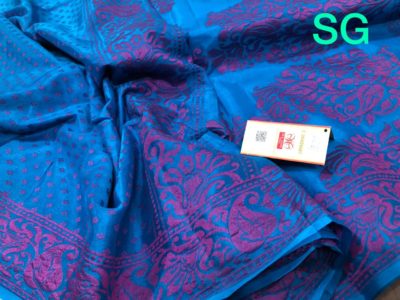 Pure handloom silk crepe sarees with blouse (9)