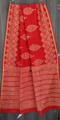 Pure new handblock printed chanderi silk sarees (1)