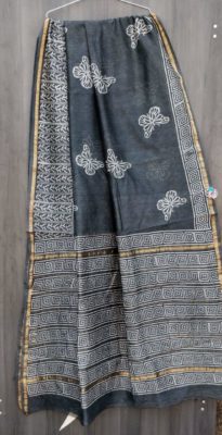 Pure new handblock printed chanderi silk sarees (17)