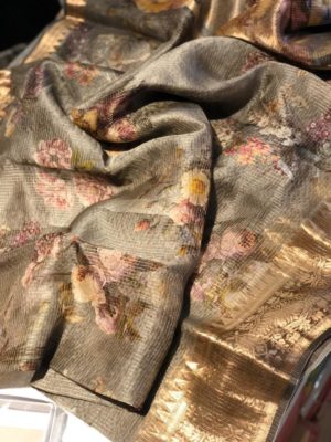 Pure organza checks digital printed sarees (7)