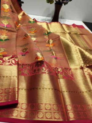 Rich organza sarees with pythani border (7)