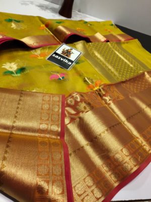 Rich organza sarees with pythani border (8)