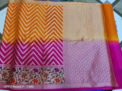 Semi chiffon silver weaving sarees with blouse (1)