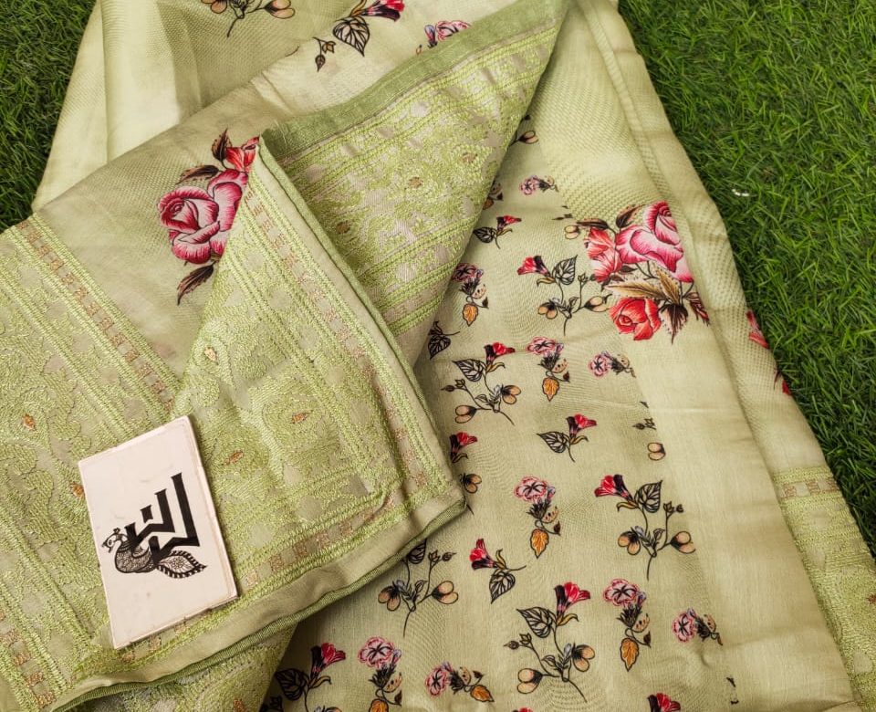 Soft tussar silk with heavy embroidary sarees (3)