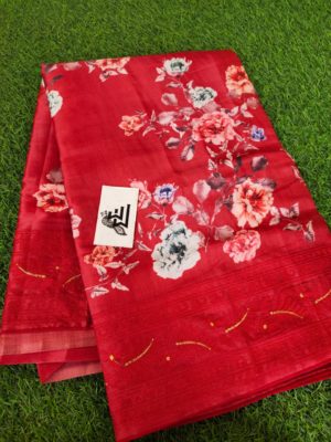 Soft tussar silk with heavy embroidary sarees (5)