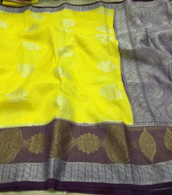 Banaras handloom linen silk sarees (14)