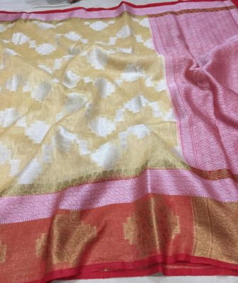 Banaras handloom linen silk sarees (18)