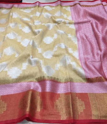 Banaras handloom linen silk sarees (19)