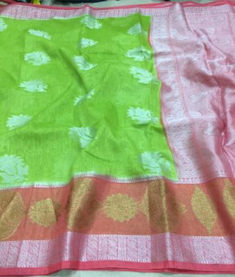 Banaras handloom linen silk sarees (2)