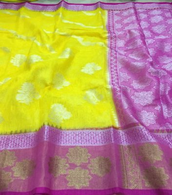 Banaras handloom linen silk sarees (24)