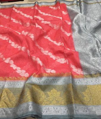 Banaras handloom linen silk sarees (25)