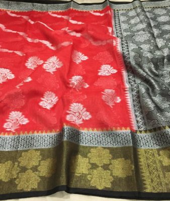 Banaras handloom linen silk sarees (26)