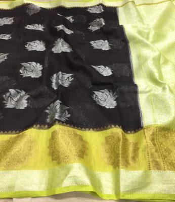 Banaras handloom linen silk sarees (29)