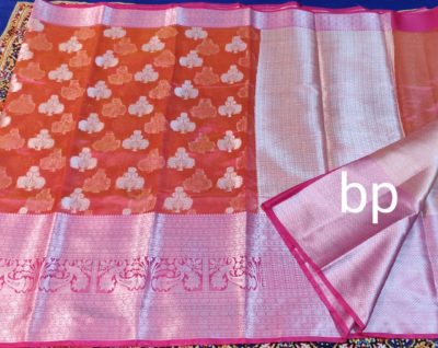 Banaras kora silk sarees with blouse (4)