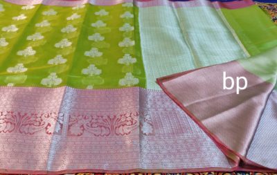 Banaras kora silk sarees with blouse (5)