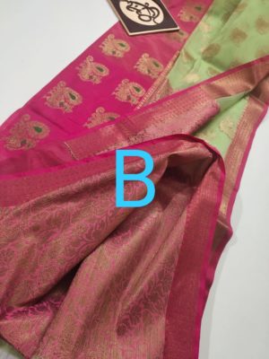 Banaras kora with border with blouse (5)