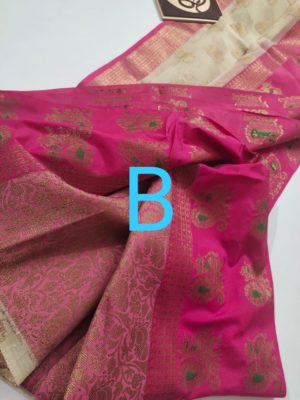 Banaras kora with border with blouse (7)