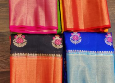 Banaras spun silk sarees with blouse (1)