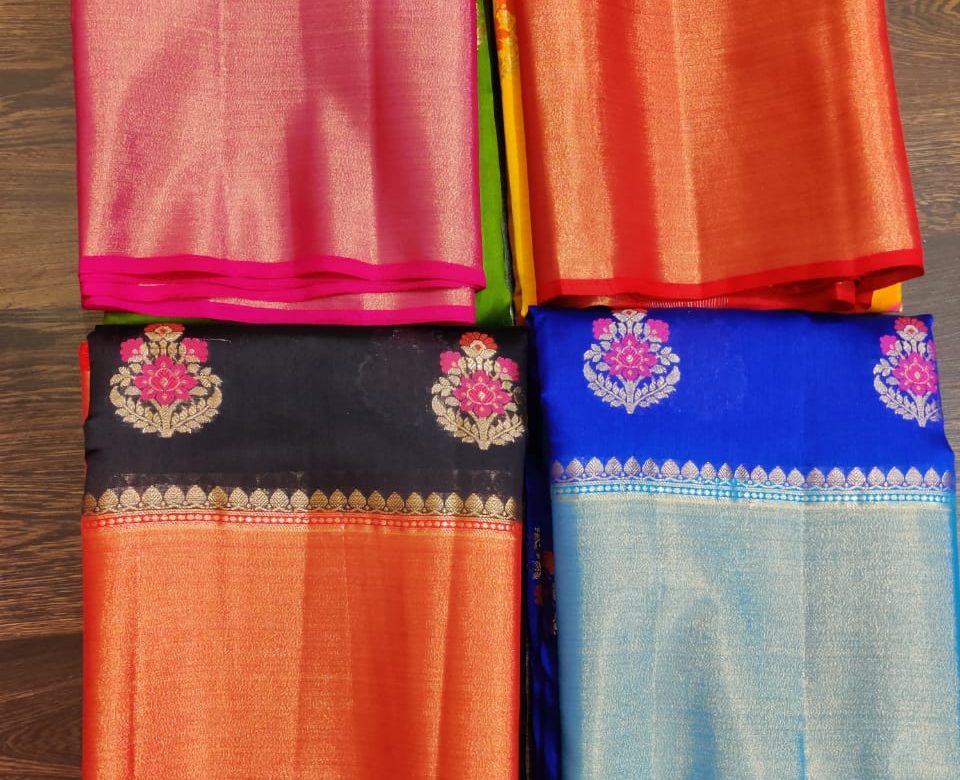 Banaras spun silk sarees with blouse (1)