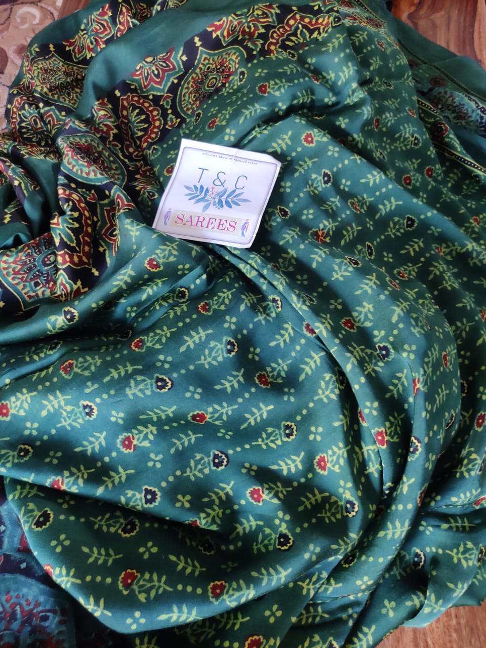 Beautiful ajrakh print sarees | siri designers