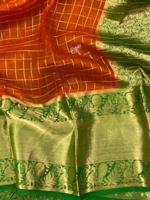Beautiful big border organza sarees (2)