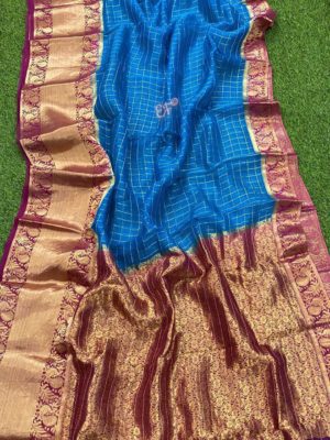 Beautiful big border organza sarees (24)